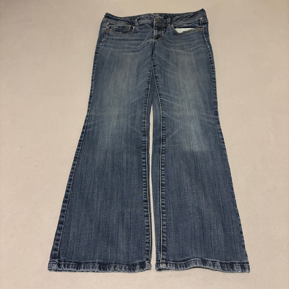 American Eagle Original Boot Jeans Womens Size 12 Regular Stretch Denim Casual